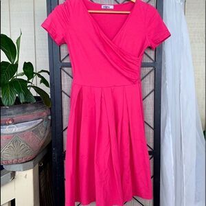 Styleworld Pink Super Cute Midi Stretchy Dress S